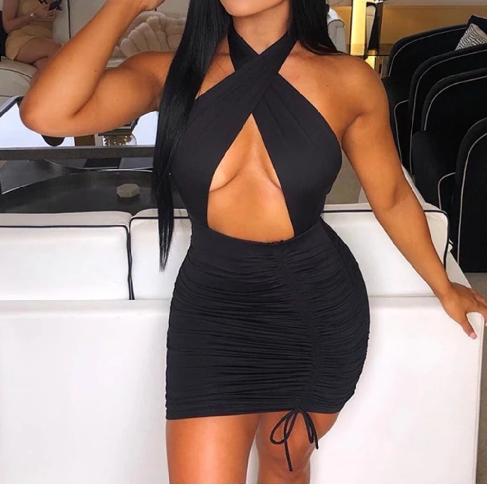 Black Haulter black dress